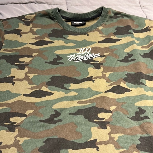 Original 100 Thieves Camo Crewneck - Picture 1 of 2